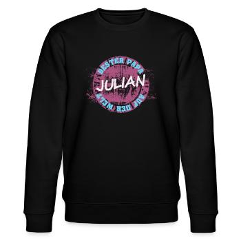 Julian - Stanley/Stella Unisex Bio-Sweatshirt CHANGER  - Schwarz - Vorne - Nik (191cm) & Marisol (170cm)
