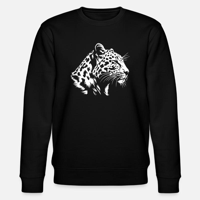 Leopard - Stanley/Stella Unisex Bio-Sweatshirt CHANGER  - Schwarz