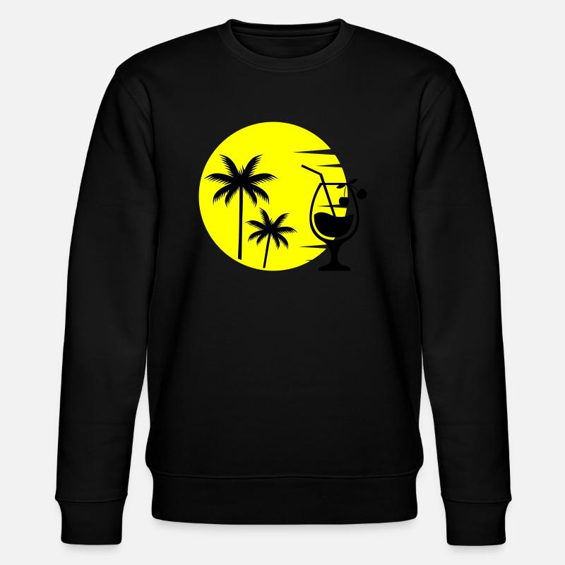 cocktail sunset - Stanley/Stella Unisex Bio-Sweatshirt CHANGER  - Schwarz