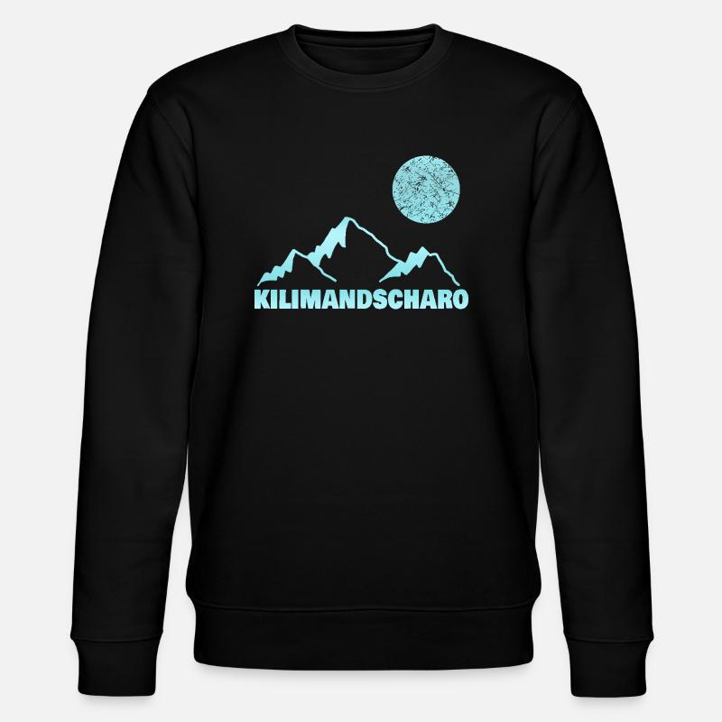 kilimandscharo als Bergsteigen - Stanley/Stella Unisex Bio-Sweatshirt CHANGER  - Schwarz