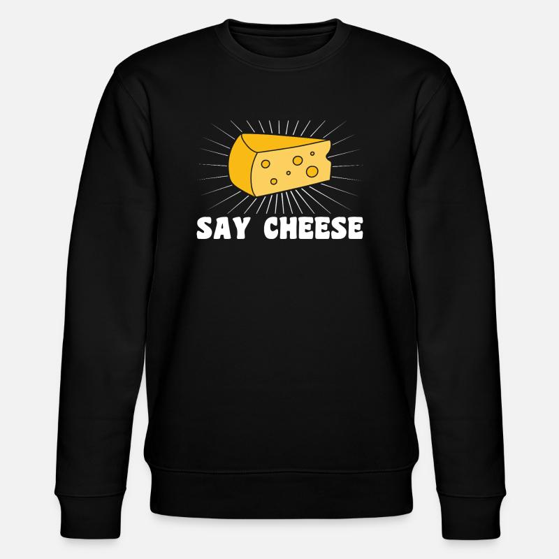 Say cheese - Stanley/Stella Unisex Bio-Sweatshirt CHANGER  - Schwarz
