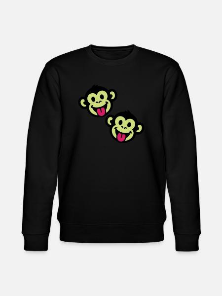 Monkey Funny - Stanley/Stella CHANGER Unisex Organic Sweatshirt - black