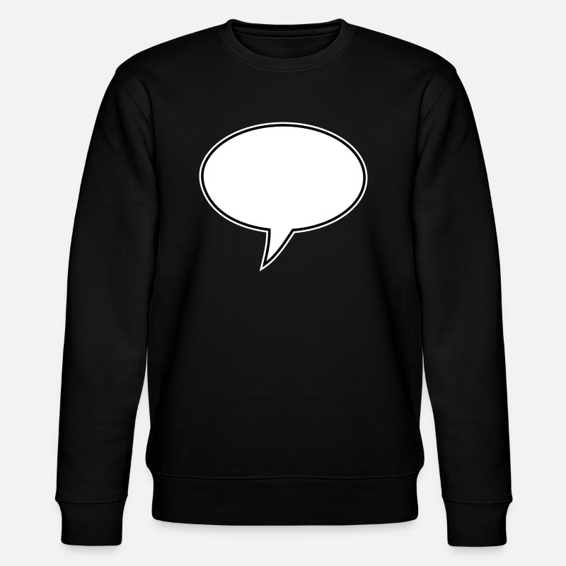 Sprechblase Design Links - Stanley/Stella Unisex Bio-Sweatshirt CHANGER  - Schwarz