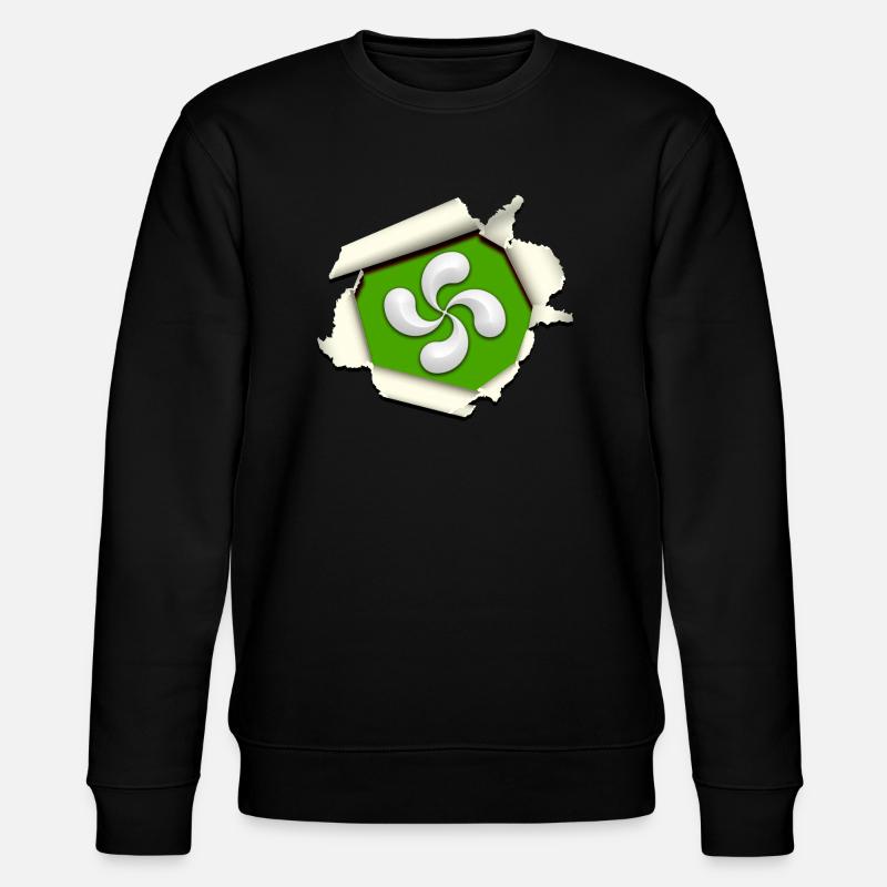 Croix du Pays Basque - Sweat bio CHANGER Stanley/Stella Unisexe - noir
