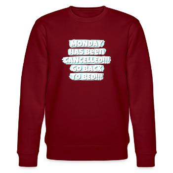 Montag wurde gestrichen! - Stanley/Stella Unisex Bio-Sweatshirt CHANGER  - Burgunderrot - Vorne - Nik (191cm) & Marisol (170cm)