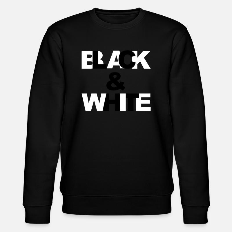 Black & White - Stanley/Stella Unisex Bio-Sweatshirt CHANGER  - Schwarz