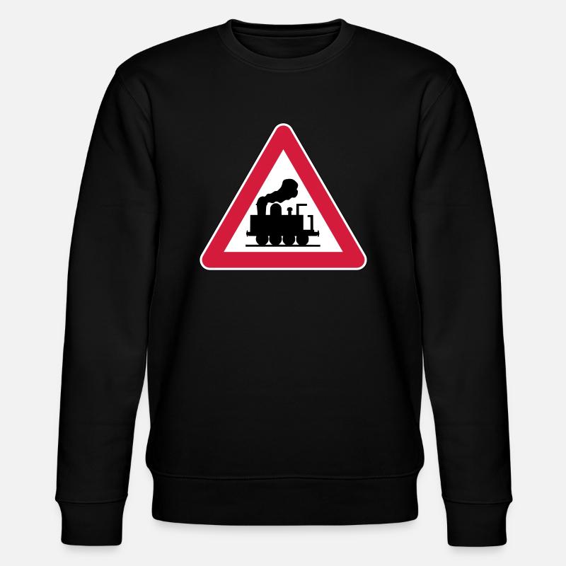 Caution Railway - Stanley/Stella CHANGER Unisex Organic Sweatshirt - black