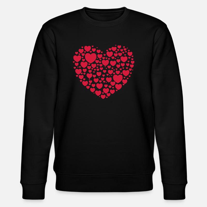 Herz aus Herzen - Stanley/Stella Unisex Bio-Sweatshirt CHANGER  - Schwarz