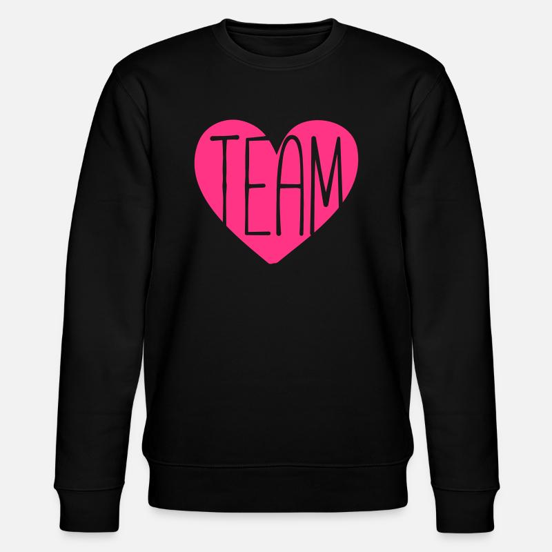 heart team - Stanley/Stella Unisex Bio-Sweatshirt CHANGER  - Schwarz