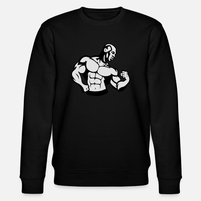 bodybuilding_02 - Stanley/Stella Unisex Bio-Sweatshirt CHANGER - Schwarz