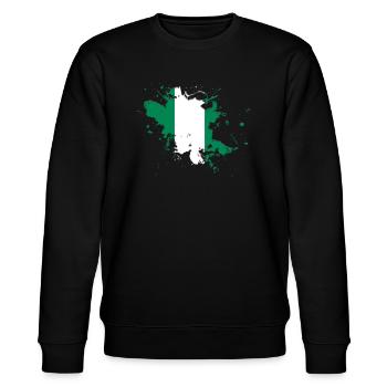 Drapeau du Nigeria comme une touche de couleur - Sweat bio CHANGER Stanley/Stella Unisexe - noir - Devant - Nik (191cm) & Marisol (170cm)