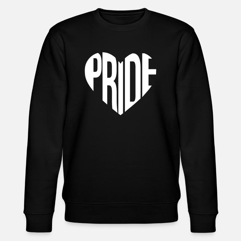 Pride Herz - Stanley/Stella Unisex Bio-Sweatshirt CHANGER  - Schwarz