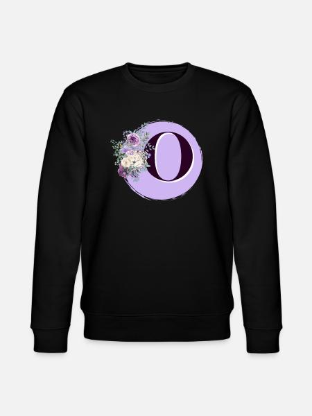 Buchstabe O Blumenkrone - Stanley/Stella Unisex Bio-Sweatshirt CHANGER - Schwarz