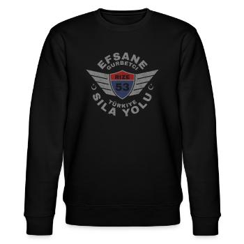 Rize - Stanley/Stella Unisex Bio-Sweatshirt CHANGER  - Schwarz - Vorne - Nik (191cm) & Marisol (170cm)
