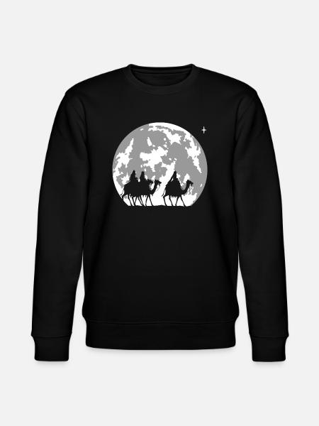 Full Moon and the Three Kings - Christmas - Stanley/Stella CHANGER Unisex Organic Sweatshirt - black