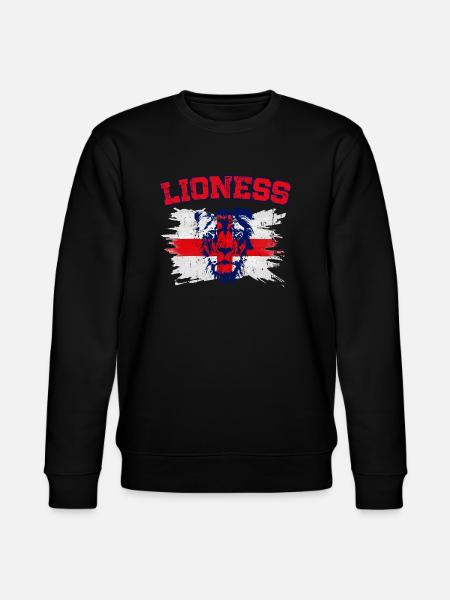 England Football Women’s Champions Lionesses 2022 - Stanley/Stella CHANGER Unisex Organic Sweatshirt - black