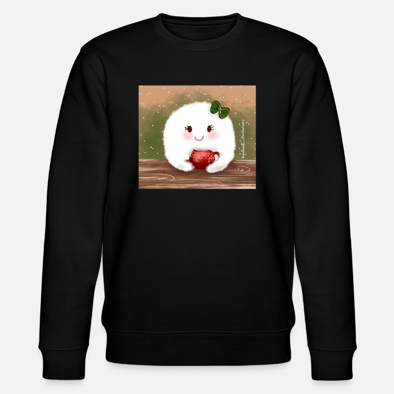 Geister Tasse gemütlich - Stanley/Stella Unisex Bio-Sweatshirt CHANGER  - Schwarz