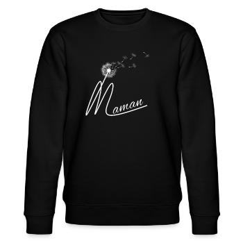 Maman, pissenlit - Sweat bio CHANGER Stanley/Stella Unisexe - noir - Devant - Nik (191cm) & Marisol (170cm)