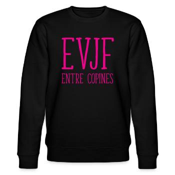 Bachelorette party with girlfriends bride-to-be - Stanley/Stella CHANGER Unisex Organic Sweatshirt - black - Front - Nik (191cm) & Marisol (170cm)