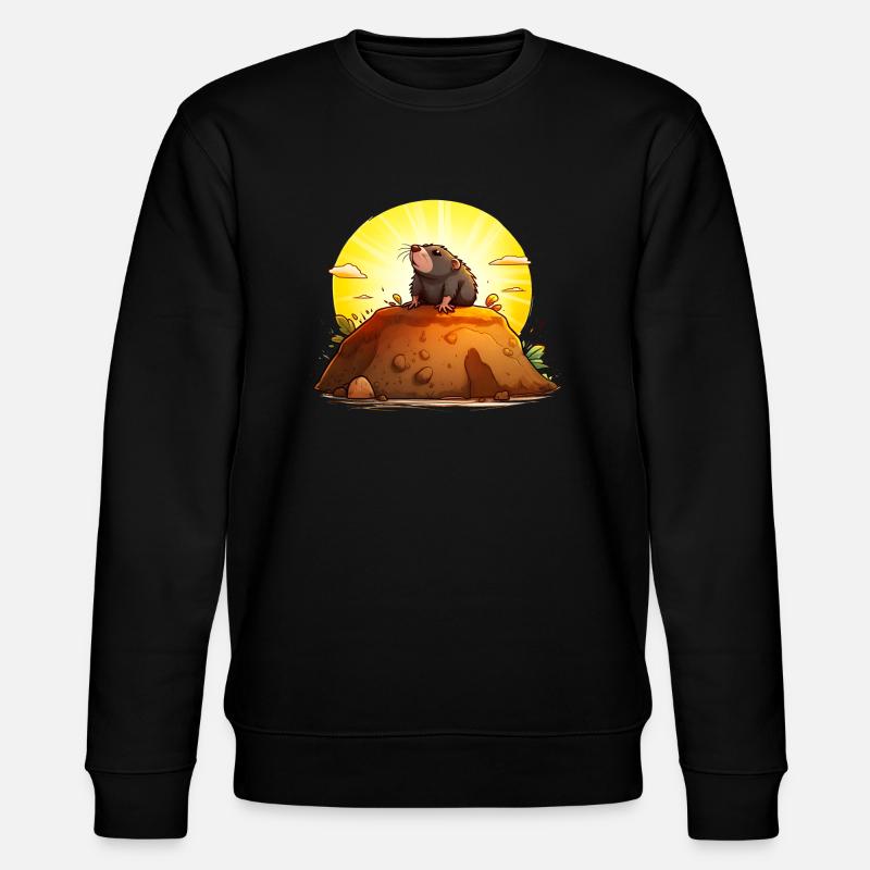Funny mole on his hill - Stanley/Stella CHANGER Unisex Organic Sweatshirt - black
