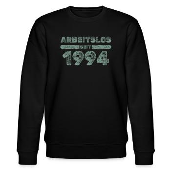 Arbeitslos 1994 - Stanley/Stella Unisex Bio-Sweatshirt CHANGER  - Schwarz - Vorne - Nik (191cm) & Marisol (170cm)