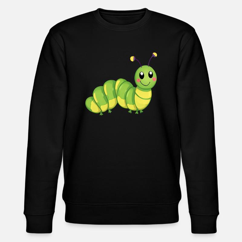 Lächelnde Raupe - Stanley/Stella Unisex Bio-Sweatshirt CHANGER  - Schwarz