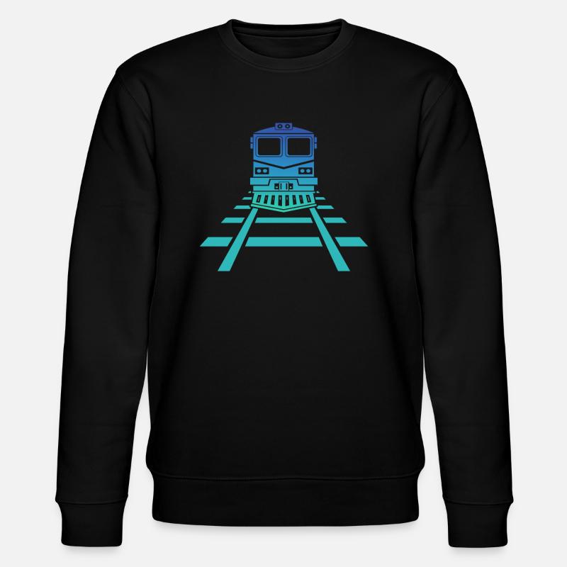 Eisenbahn Bahnhof Eisenbahner Modellbahn - Stanley/Stella Unisex Bio-Sweatshirt CHANGER  - Schwarz