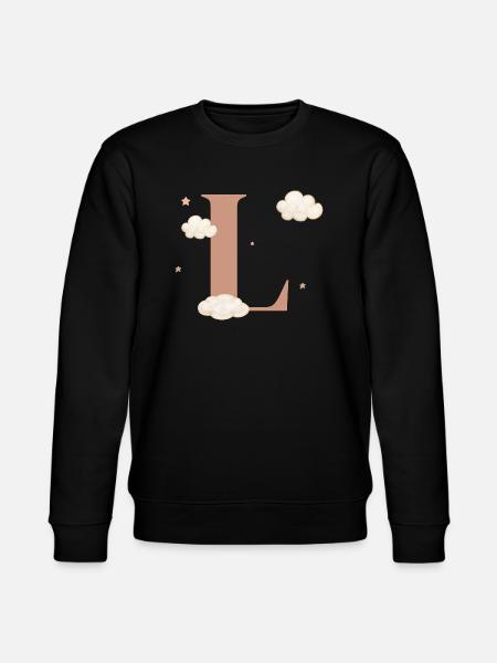 Letter l clouds stars - Stanley/Stella CHANGER Unisex Organic Sweatshirt - black