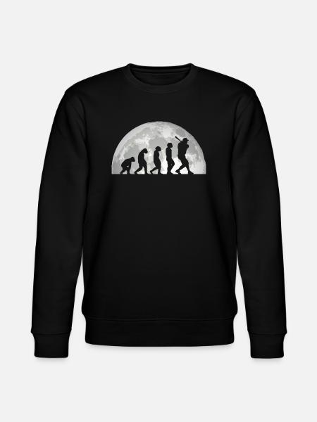 Baseball Player Evolution Baseball - Stanley/Stella CHANGER Unisex Organic Sweatshirt - black