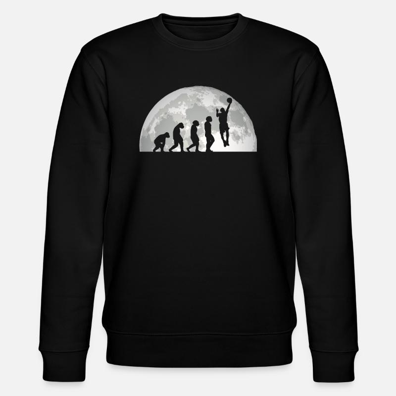 Basketballspieler Evolution Basketball - Stanley/Stella Unisex Bio-Sweatshirt CHANGER - Schwarz