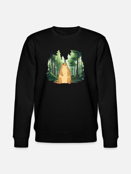 Strong groundhog nature landscape - Stanley/Stella CHANGER Unisex Organic Sweatshirt - black