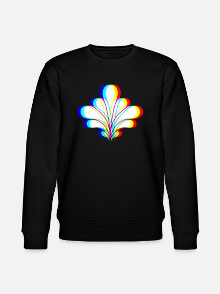 EDM - Flower - Glitch Rave Style - Stanley/Stella CHANGER Unisex Organic Sweatshirt - black