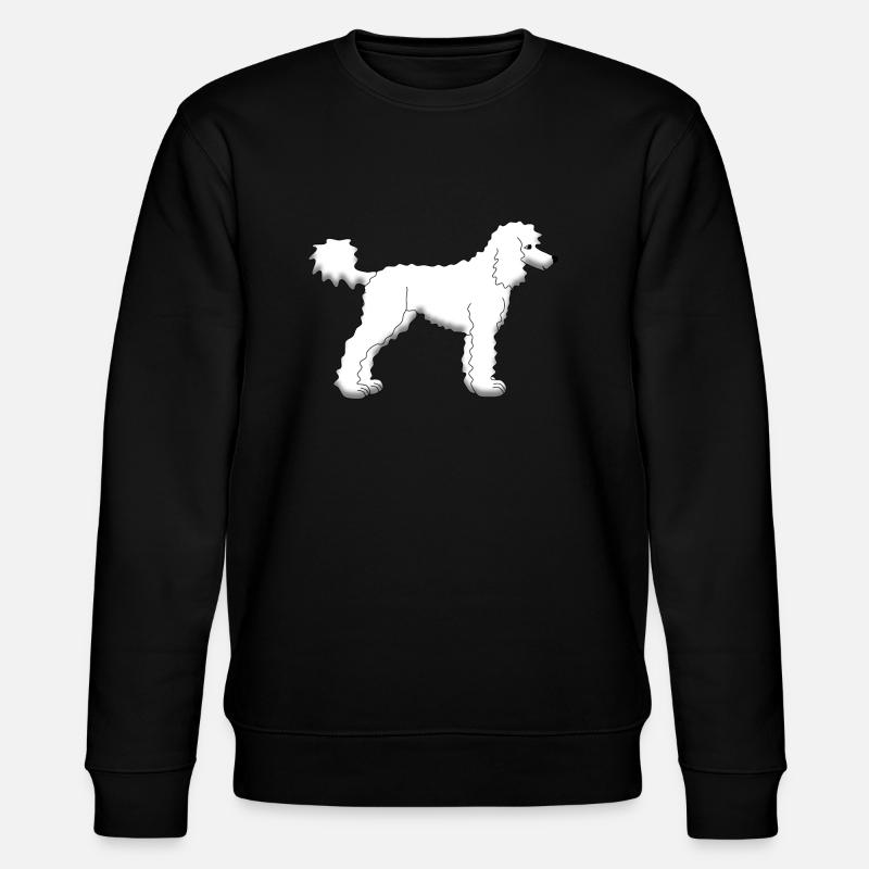 White poodle - Stanley/Stella CHANGER Unisex Organic Sweatshirt - black
