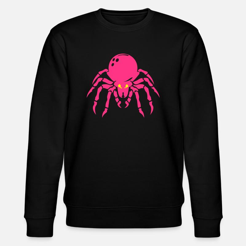 Bowling Spinnenkugel - Stanley/Stella Unisex Bio-Sweatshirt CHANGER  - Schwarz