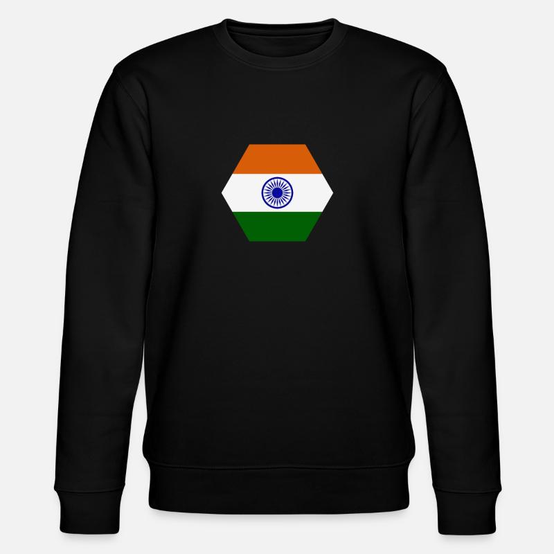 drapeau de l'Inde - Sweat bio CHANGER Stanley/Stella Unisexe - noir