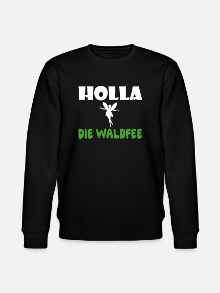 Holla die Waldfee - Stanley/Stella Unisex Bio-Sweatshirt CHANGER - Schwarz