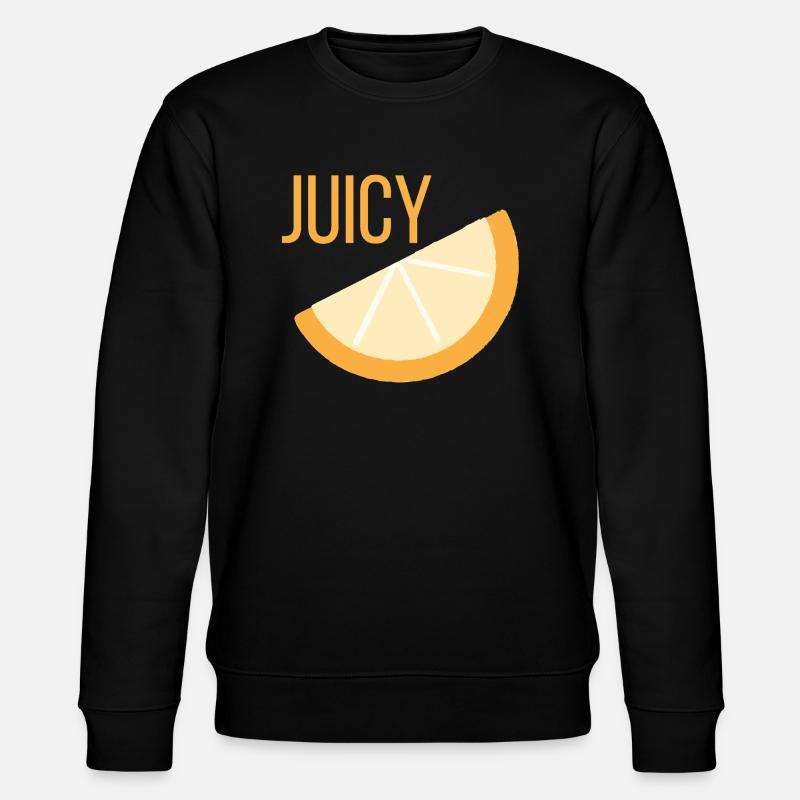 Juicy Orangen Design - Stanley/Stella Unisex Bio-Sweatshirt CHANGER - Schwarz