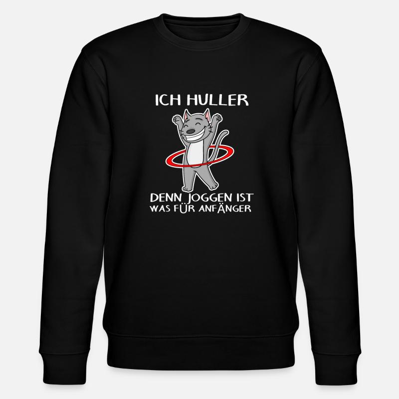 Hullern Katze - Stanley/Stella Unisex Bio-Sweatshirt CHANGER  - Schwarz