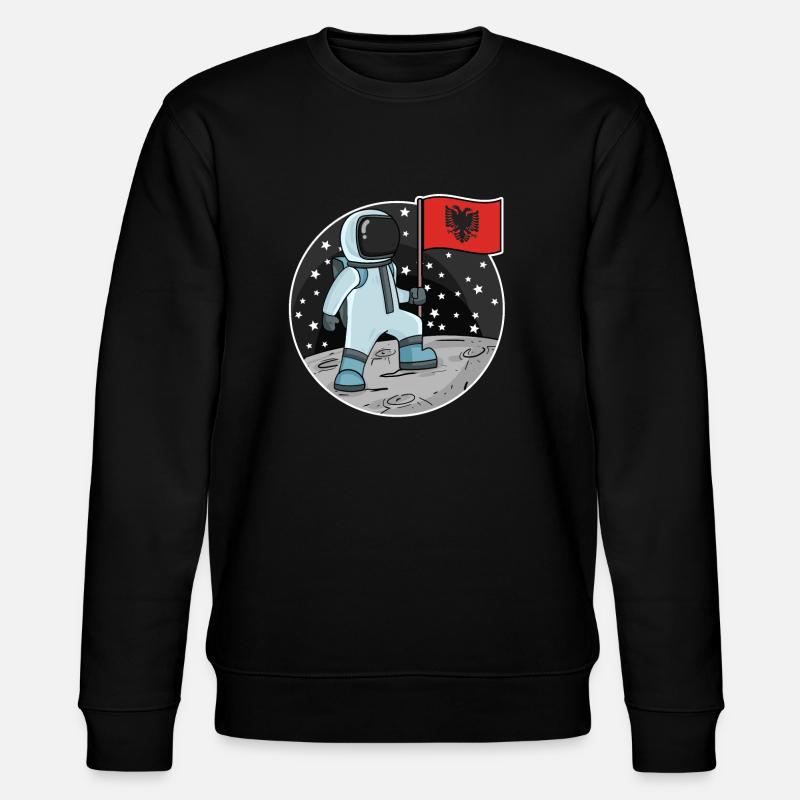 Astronaute avec drapeau Albanie - Sweat bio CHANGER Stanley/Stella Unisexe - noir
