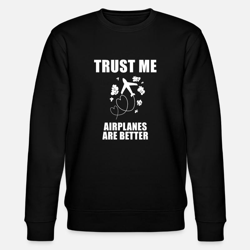 Pilote d’avion disant cadeau - Sweat bio CHANGER Stanley/Stella Unisexe - noir