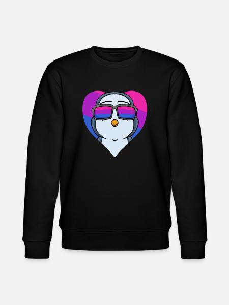 Bisexuell Pinguin Geschenk - Stanley/Stella Unisex Bio-Sweatshirt CHANGER - Schwarz