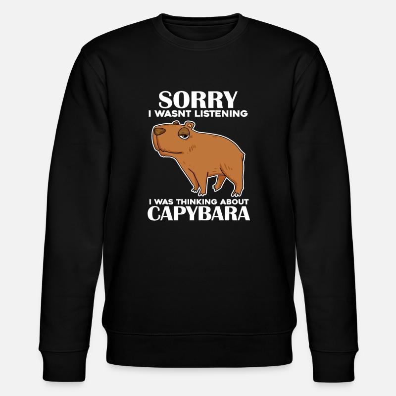 Capybara Capybara Gift - Stanley/Stella CHANGER Unisex Organic Sweatshirt - black
