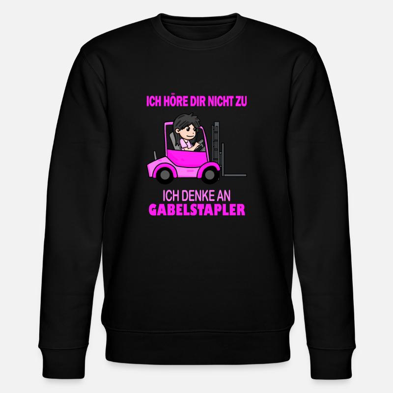 Staplerfahrerin Damen Gabelstapler Stapler - Stanley/Stella Unisex Bio-Sweatshirt CHANGER  - Schwarz
