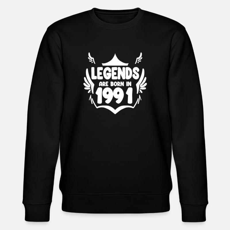 1991 - Né en 1991 - Sweat bio CHANGER Stanley/Stella Unisexe - noir