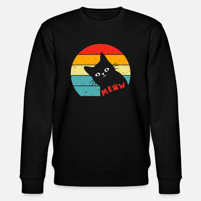 Chat noir rétro 3 - Sweat bio CHANGER Stanley/Stella Unisexe - noir