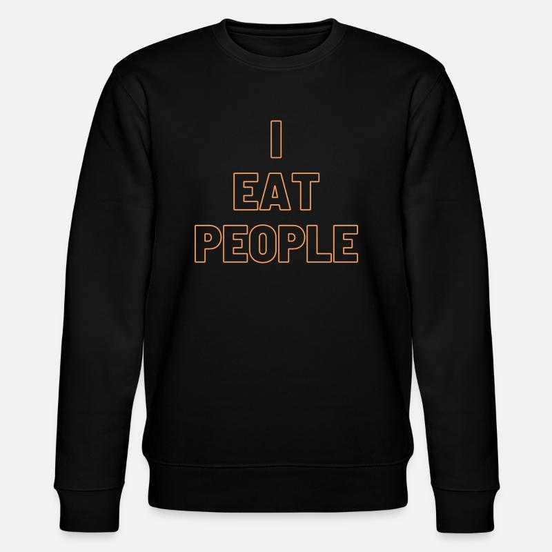 I eat people - Stanley/Stella Unisex Bio-Sweatshirt CHANGER  - Schwarz