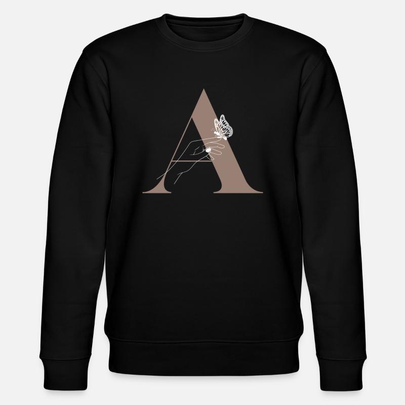 Magischer Schmetterlingsbuchstabe - Stanley/Stella Unisex Bio-Sweatshirt CHANGER  - Schwarz