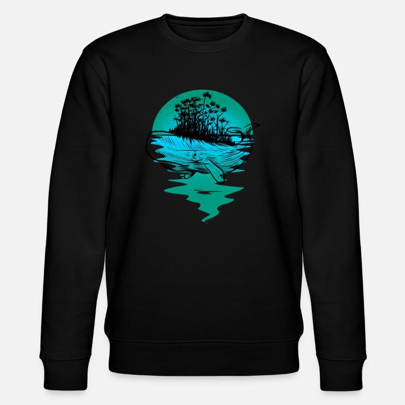 Wal Fisch Ozean Meeressäuger - Stanley/Stella Unisex Bio-Sweatshirt CHANGER  - Schwarz