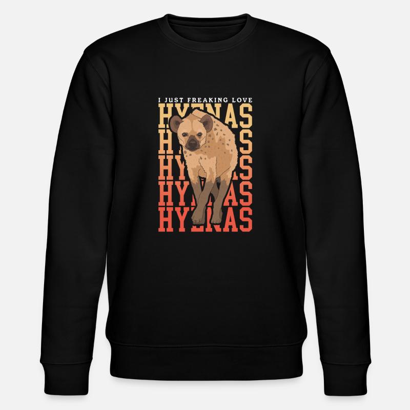 Hyäne Hyänen Tüpfelhyäne Geschenk - Stanley/Stella Unisex Bio-Sweatshirt CHANGER  - Schwarz
