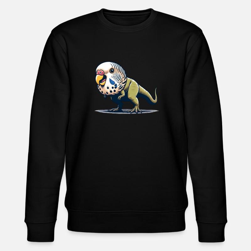 Wellensittich T-Rex - Stanley/Stella Unisex Bio-Sweatshirt CHANGER - Schwarz